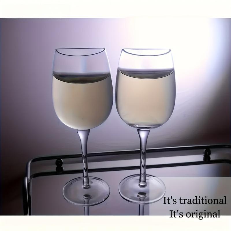 Unique Half Wine Glasses (4.73oz), Innovative Design for Red And White Wine,Perfect for Celebrations with Friends, Anniversaries, Weddings