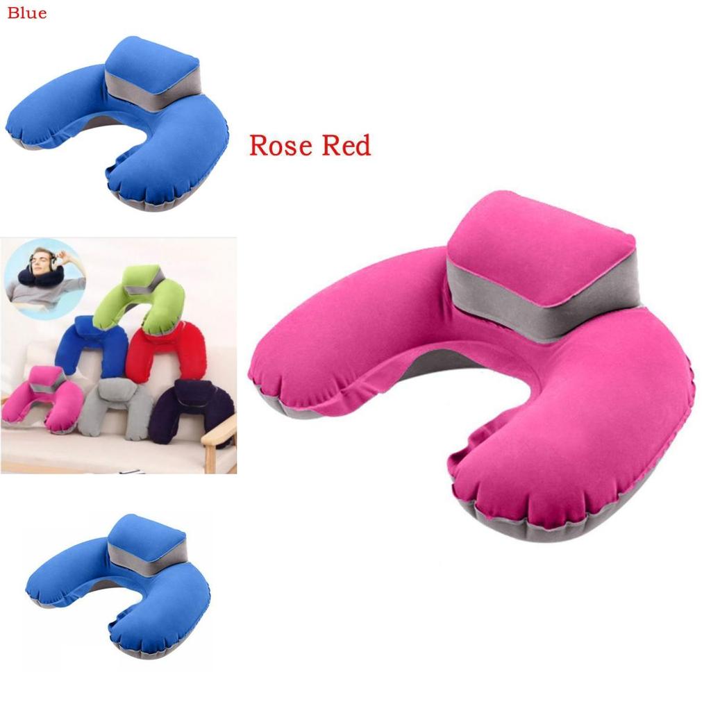 Luxurious Inflatable Travel Pillow Set With Eye Mask And Earplugs For Airplane Comfort