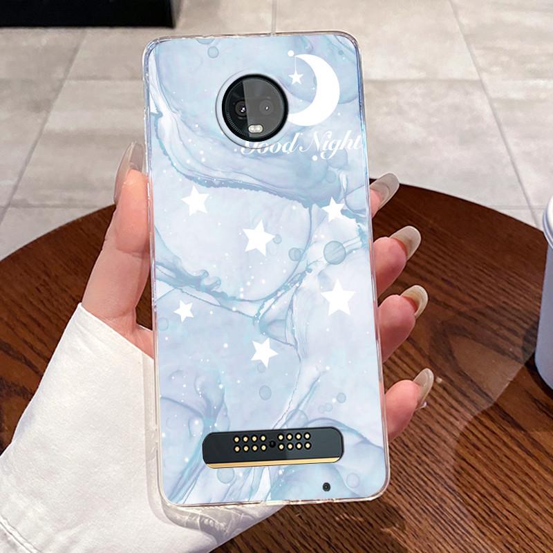 Jelly Casing For Motorola Moto Z3 Play Funda Coque Clear Silicone Soft TPU Back Cover Cute Cat Rabbit Heart Protective Case Capa