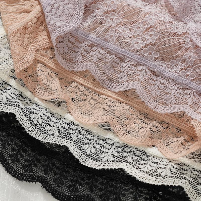 Dámské sexy krajkové kalhotky průhledné jednobarevné kalhotky dámské prodyšné spodní prádlo