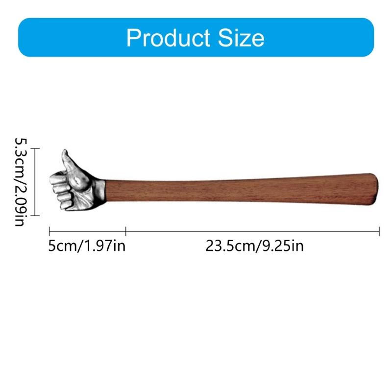 Thumb Hammer Decorative Hammer Stainless Steel Solid Head Wooden Handle Collectible Art for Gardening Camping