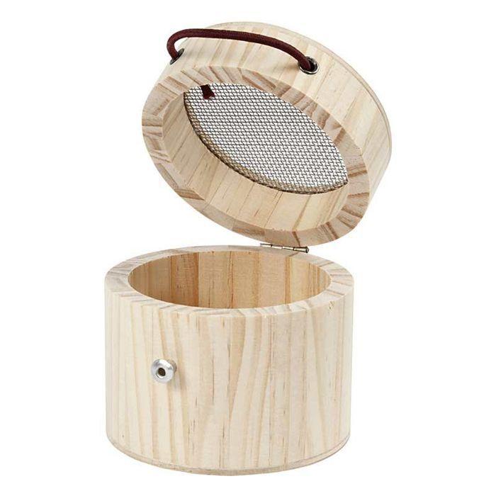 Boîte à insectes en bois à customiser - Ø 8,3 cm