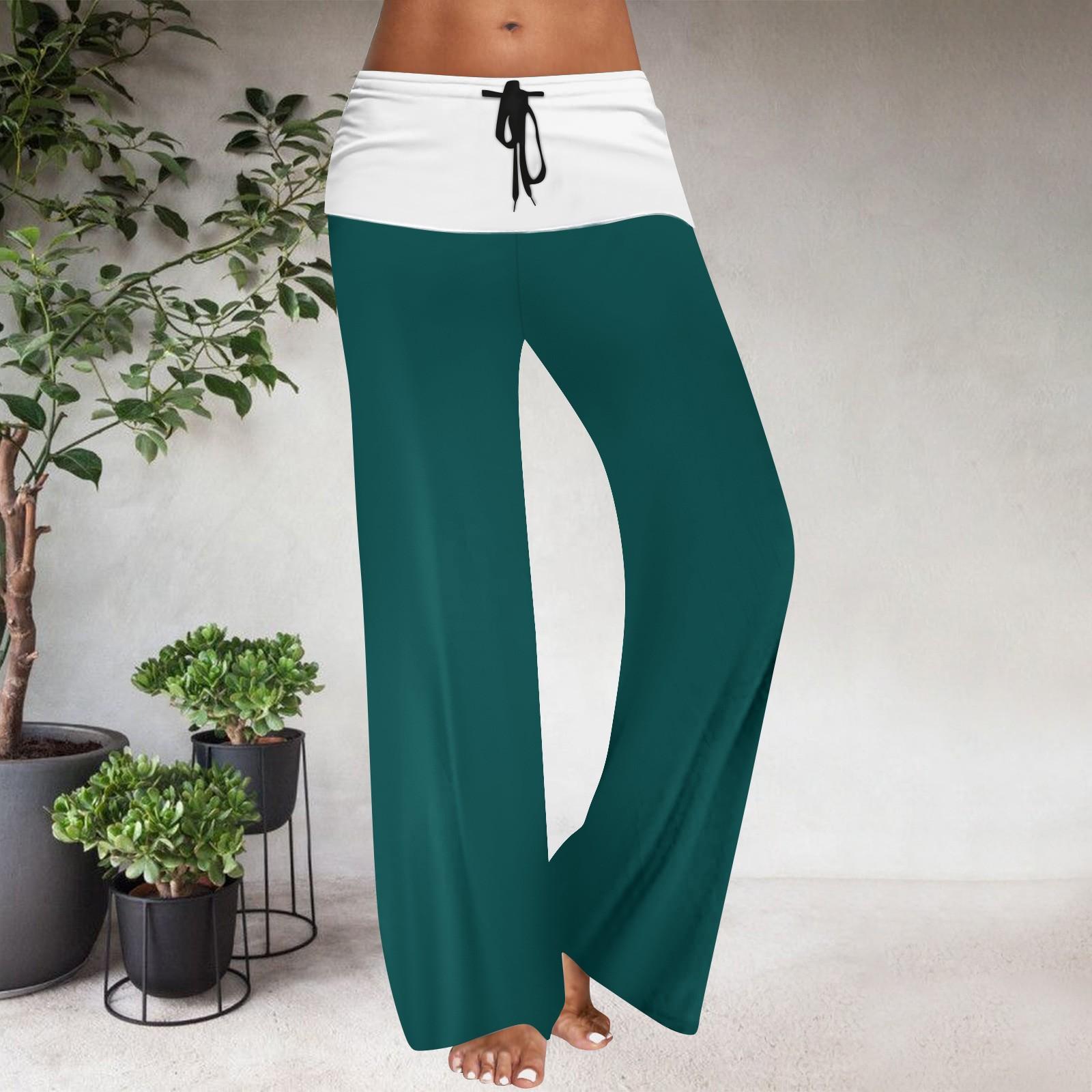 

Женские повседневные брюки с широкими штанинами, эластичным поясом на кулиске и цветовой блокировкой L