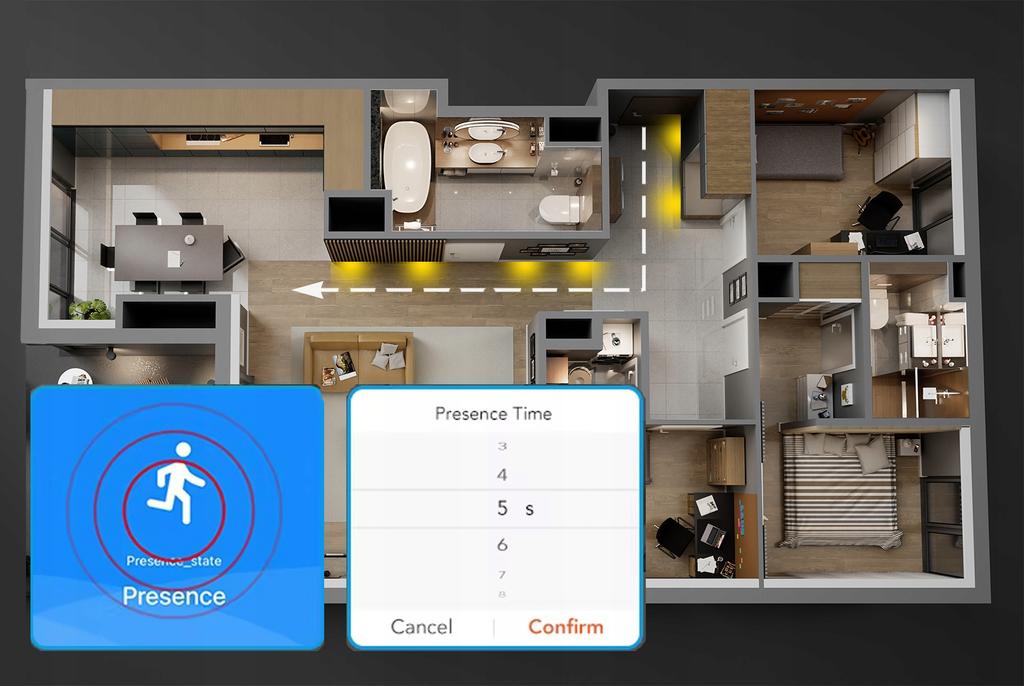RTX Microwave Sensor ZigBee TUYA Smart 230V Surface-Mounted Presence Sensor