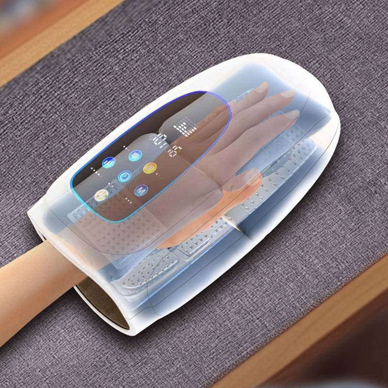Hand Massage Adjustable Heat Compression 3 Therapeutic Mode 5 Intensity Levels LCD Screen for Carpal Tunnel Relief