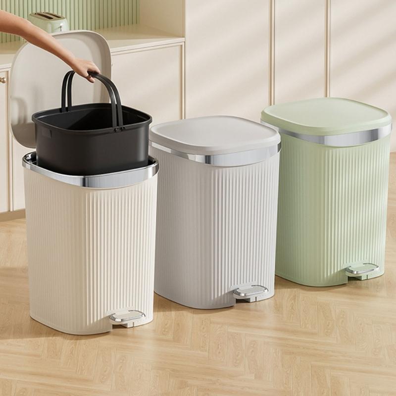 Pedal Waste Can for Effortlessly Refuse Handling, Step Trash Can for Busy Homemakers and Professional Garbage Bin