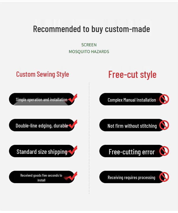 Self-Adhesive Black Mesh Window Screen with Zippered Nano PP and Velcro Edging for Easy Mosquito Protection