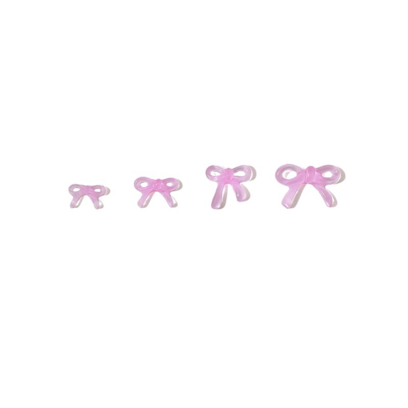 100Pcs Mini 3D Bow Nail Charms Fashion Kawaii Resin Bowknot Manicure Decoration Nail Art Supplies