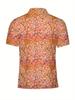 Men'S Short-Sleeve Polo with a Flat Digital Print Design - Non-Textured