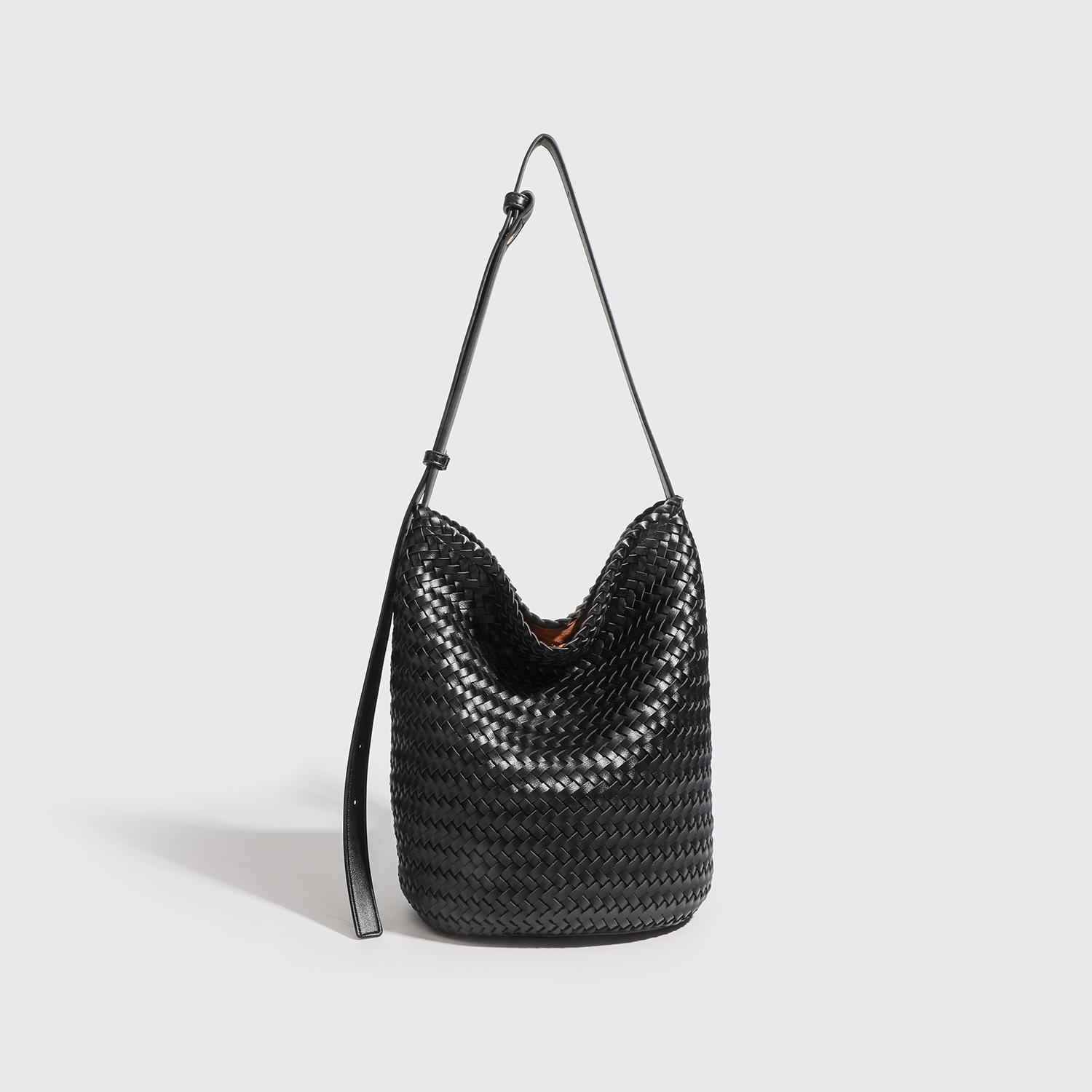 2025 Новая Нишевая Дизайн Плетеная Сумка Большая Вместимость Сумка-Тоут Сумка Через Плечо Женская Сумка-Корзина Женская Сумка