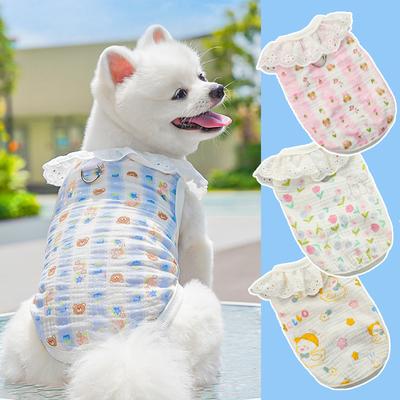 Filato di Cotone per Animali Domestici Abbigliamento Sottile Traspirante per Cani e Gatti Forniture per Cani Completi per Casa con Aria Condizionata Da Indossare Fuori Possono Essere Tenuti