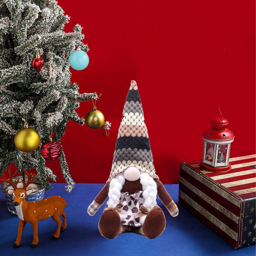 Cute Faceless Doll Creative Miniature Figurine Sculpture Coffee Rudolf Doll  Festival