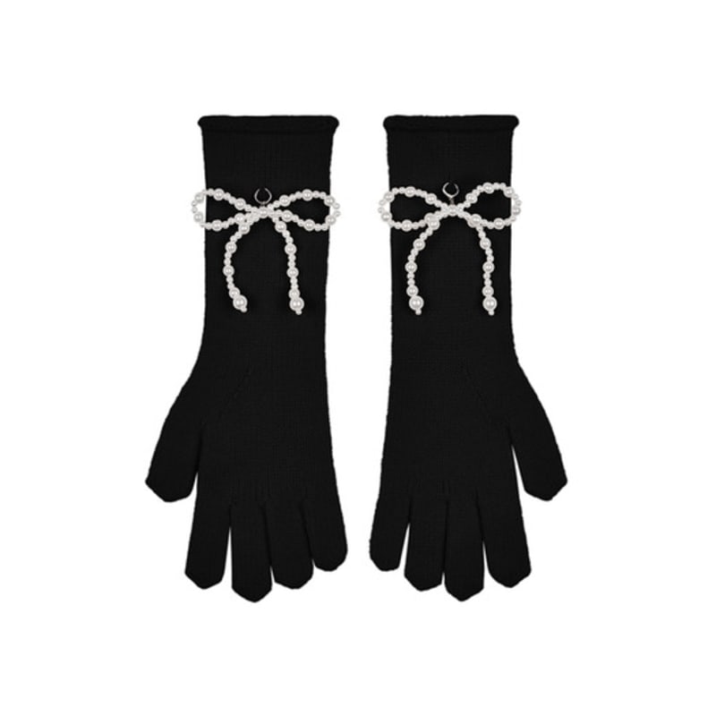 OVT-U Two Way Pearl Ribbon Gloves (3color)