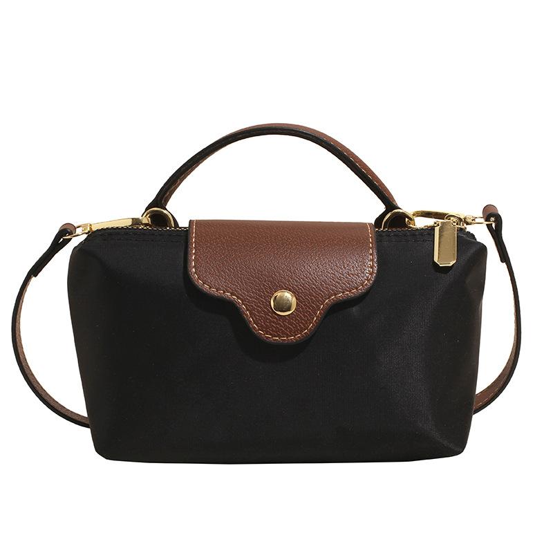 Wholesale new products niche simple contrasting color portable small bag women's leisure trendy versatile light splicing messenger change bag