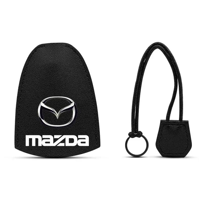 Husa Capac Cheie din Piele cu Logo Mașină Geantă Chei Auto Carcasă Breloc Accesorii Auto Pentru Mazda 3 6 CX-3 CX-5 CX-7 CX-9 CX3 CX5 CX7 CX9