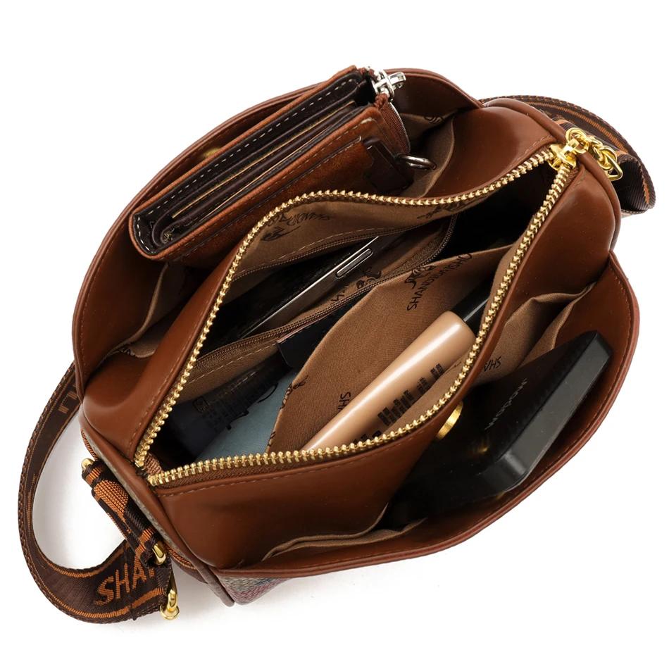 Damen Weiches Leder Patchwork Schultertasche Umhängetaschen Freizeittaschen Modetaschen Femininer Stil