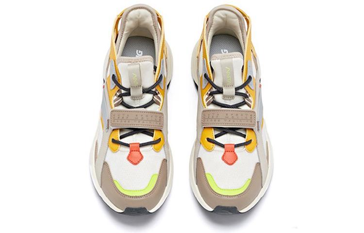 Sneakers ANTA Training Shoes Men's Low-top Light Beige White/Linen Gray/Ginger Yellow