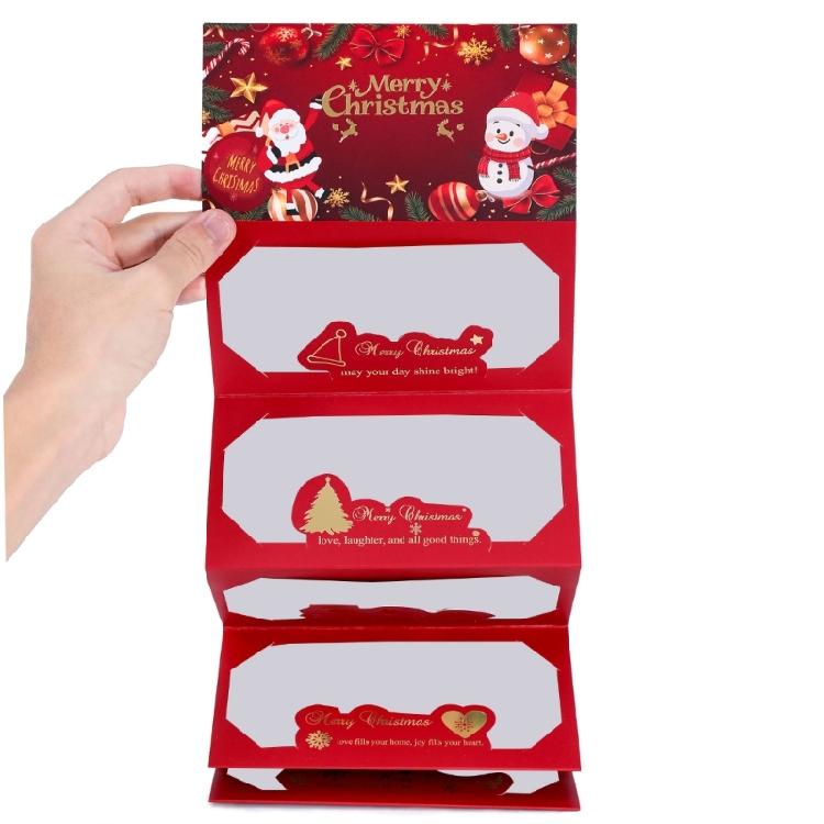 Christmas Themed Cash Envelope with 6 Slots Holiday Gift Cards Money Holder Money Organiser For Gifts Exchanges