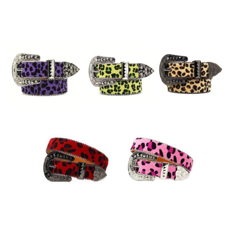 Leopard Pattern Waist Belt for Adult Fashion Belt All Matching Rhinestones Buckle Belt Girl Elegant Pants Jeans Waistband