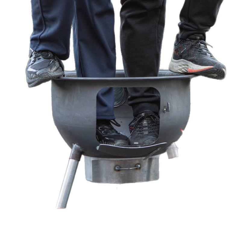 Portable Outdoor Iron Wood-Burning Stove for Rural Households
