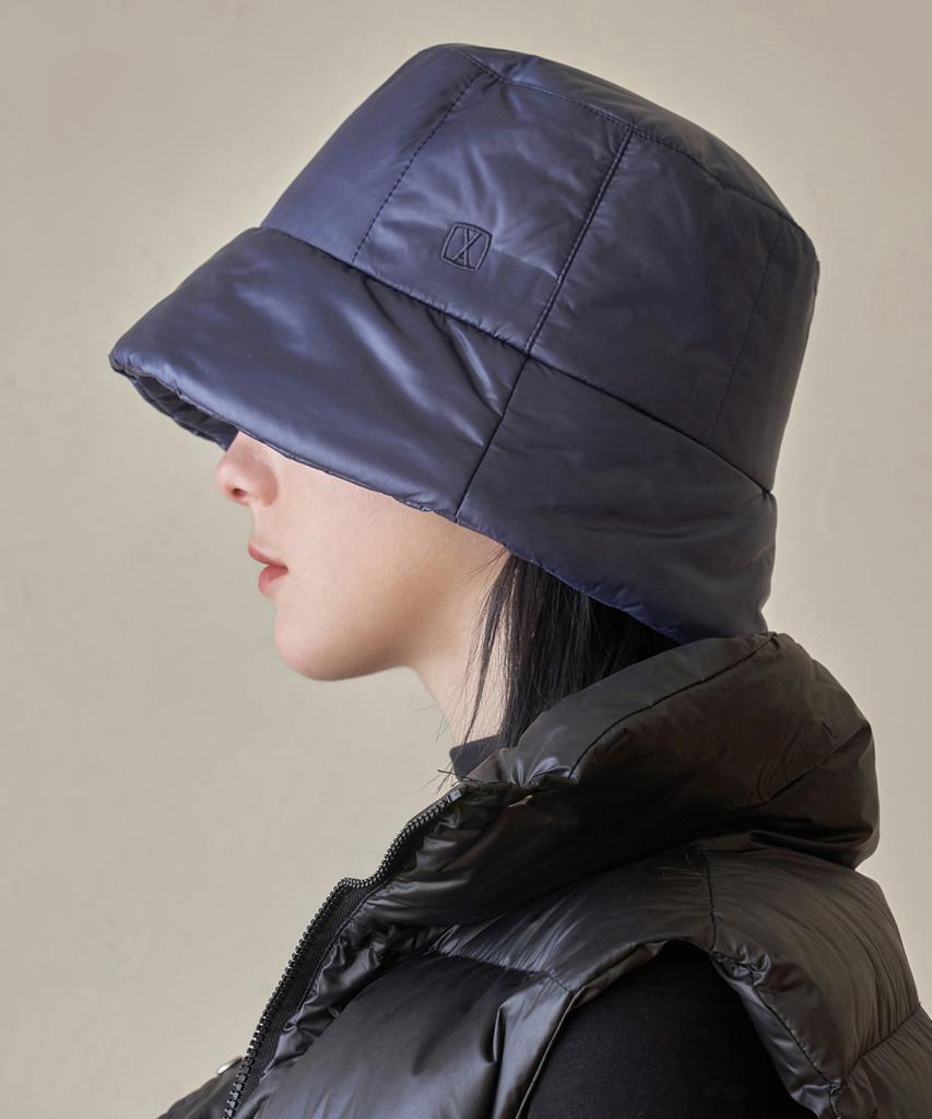 Bajal Va Square Padded Bucket Hat Navy
