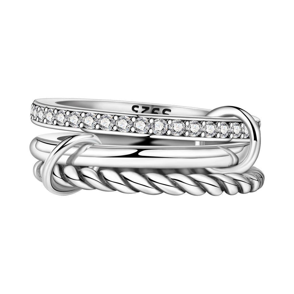 925 Silver Rainbow Colorful Zircon Closed Ring For Women Valentine's Birthday Fine Gifts Wedding Jewelry Accessories