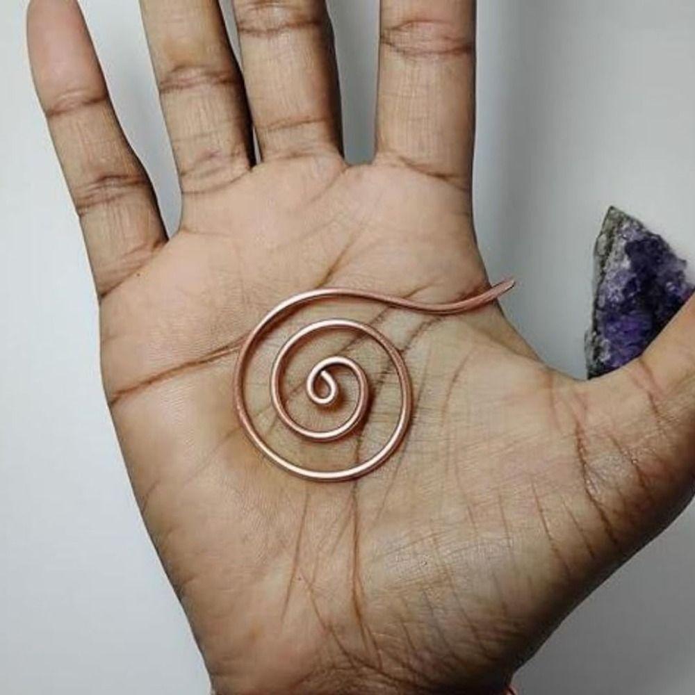 Handmade Copper Palm Ring Portable Copper Cuff  for Meditation & Energy Healing