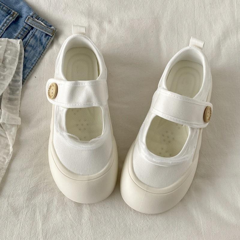 New Women's Shallow Opening Single Shoes Velcro Casual Sports Board Shoes