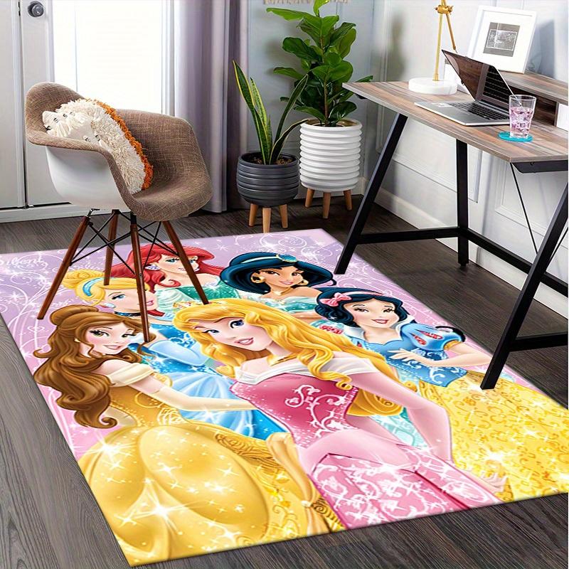 Office Carpet, Under Chair Rug, Gift for Home Decor, Disney Princess Collection, Sparkling Stars Background, Perfect for Room or Pla