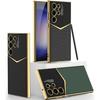 Samsung S24Ultra Carbon Fiber Phone Case S24plus Jazz Leather Protective Case Electroplated Anti Fall Case