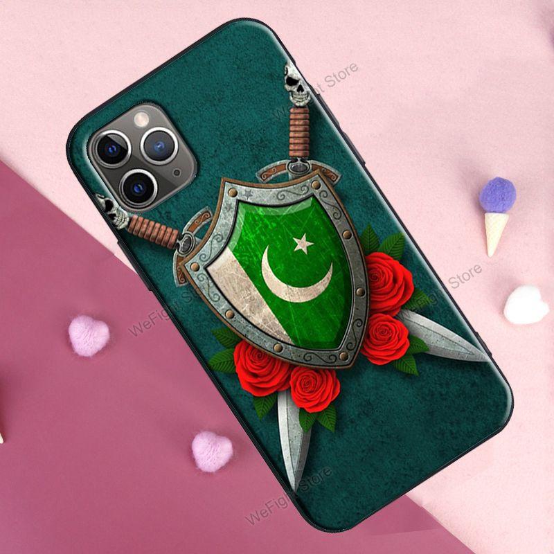 Etui z flagą Pakistanu na iPhone 12 13 mini 11 Pro Max XR X XS Max 6S 7 8 Plus SE 2020 Coque Funda Pokrowiec