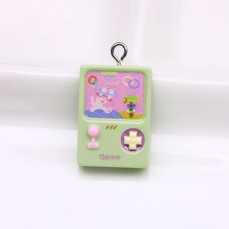 6pcs Cartoon Game Console Flat Back Resin Cabochon Cute Funny Pendant Flatback for Earring Keychains Diy Jewelry Make