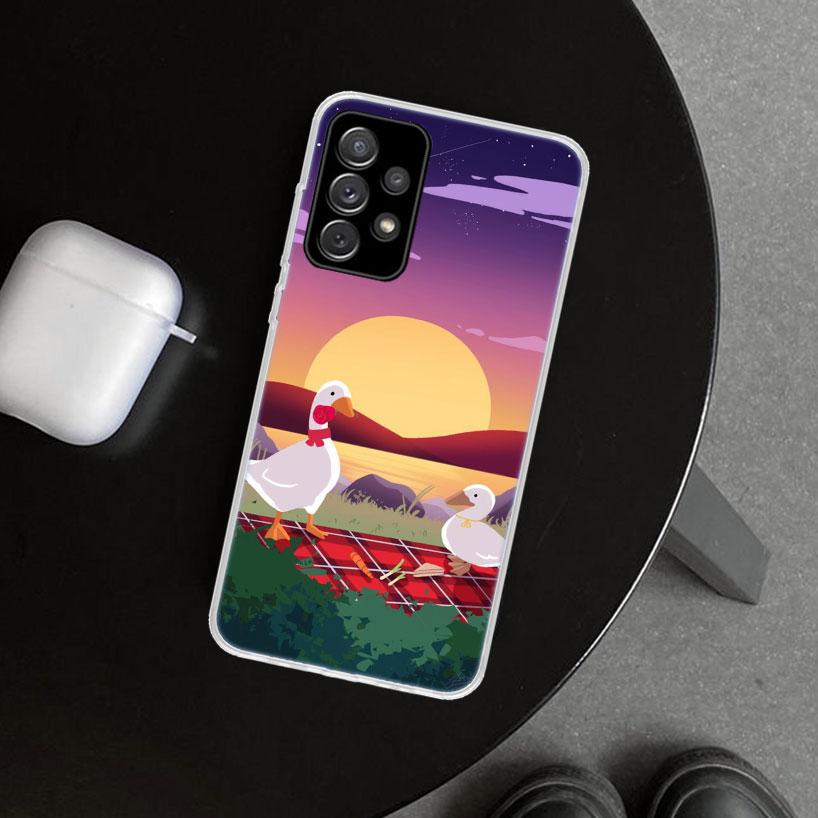 Cartoon Cute Goose Game Phone Case for Samsung Galaxy A17 A16 A26 A36 A56 A57 A37 A15 A25 A35 A55 A14 A24 A34 A54 A13 A23 A33 A5