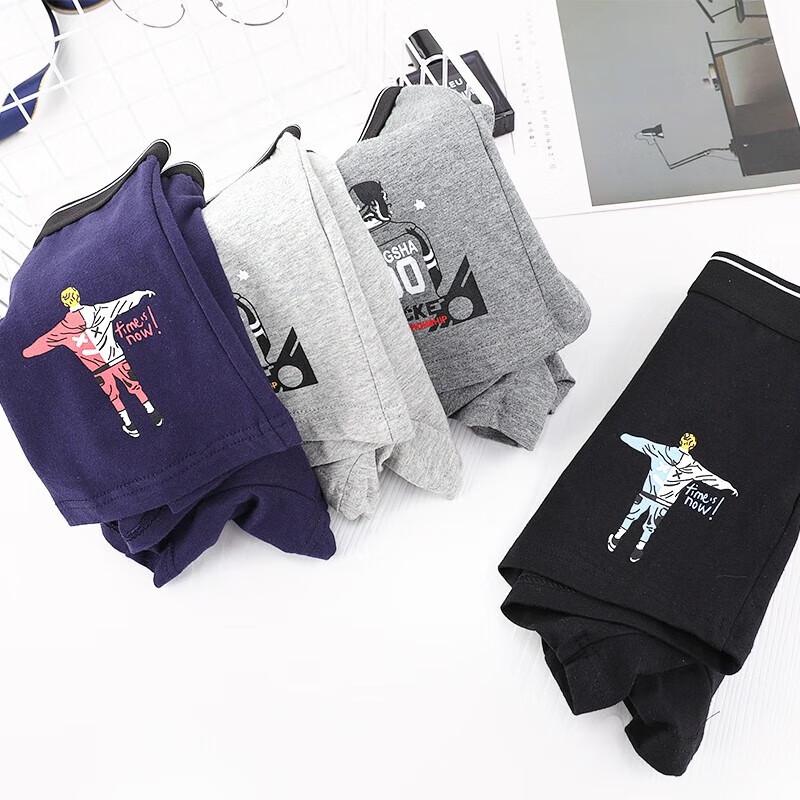 LangSha Men's Pure Cotton Boxer Briefs