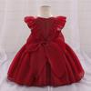 Kinder Baby Mädchen Kleidung Pailletten Großen Bogen Baby Mädchen Kleid 1. Geburtstag Party Hochzeit Kleid Für Mädchen Palast Prinzessin Kleider