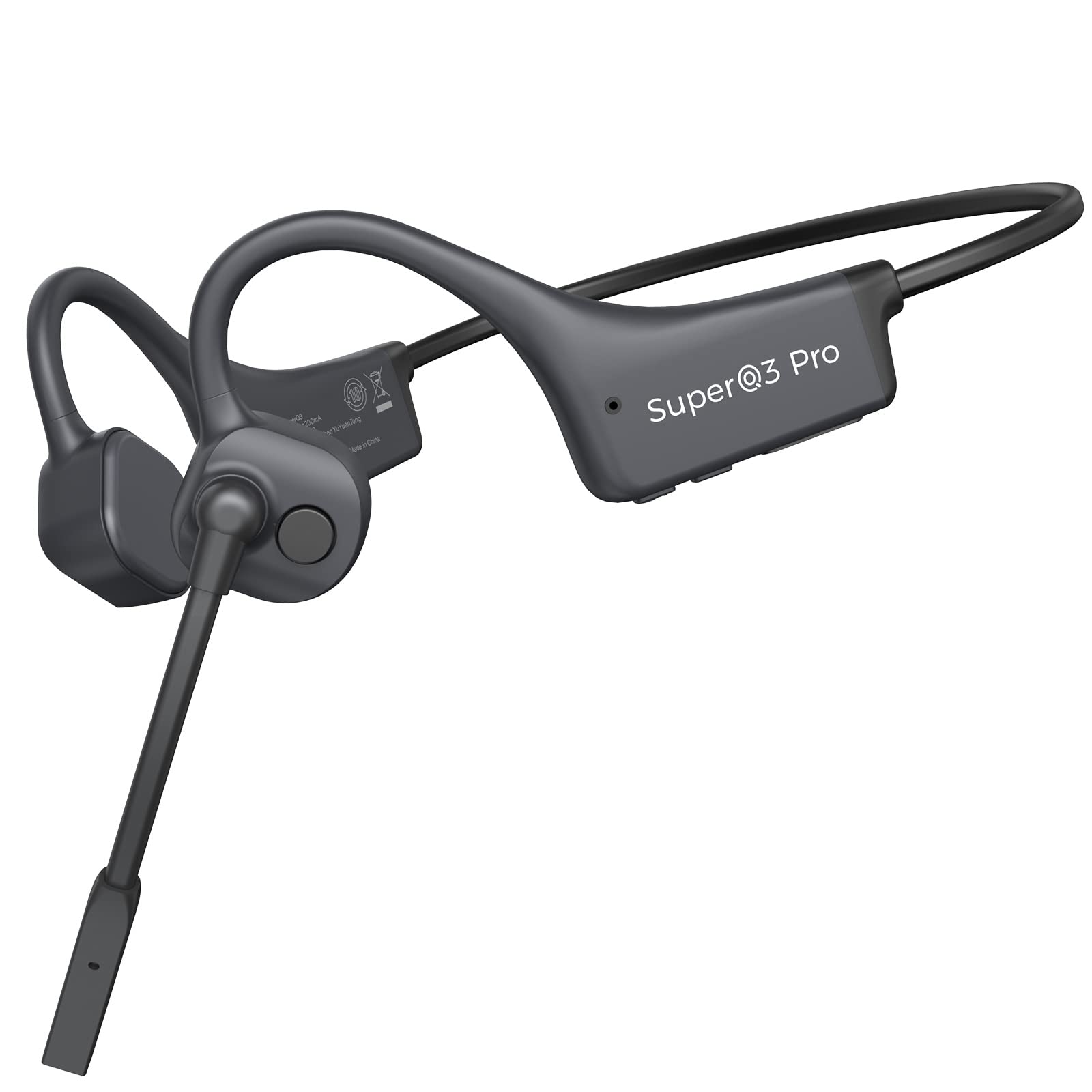 

Bluetooth Наушники с костной проводимостью с двойным шумоподавлением, выделенный микрофон для четкой связи, позволяют разговаривать во время удаленного подключения по Bluetooth, без вкладышей, с быстрой беспроводной зарядкой чёрный