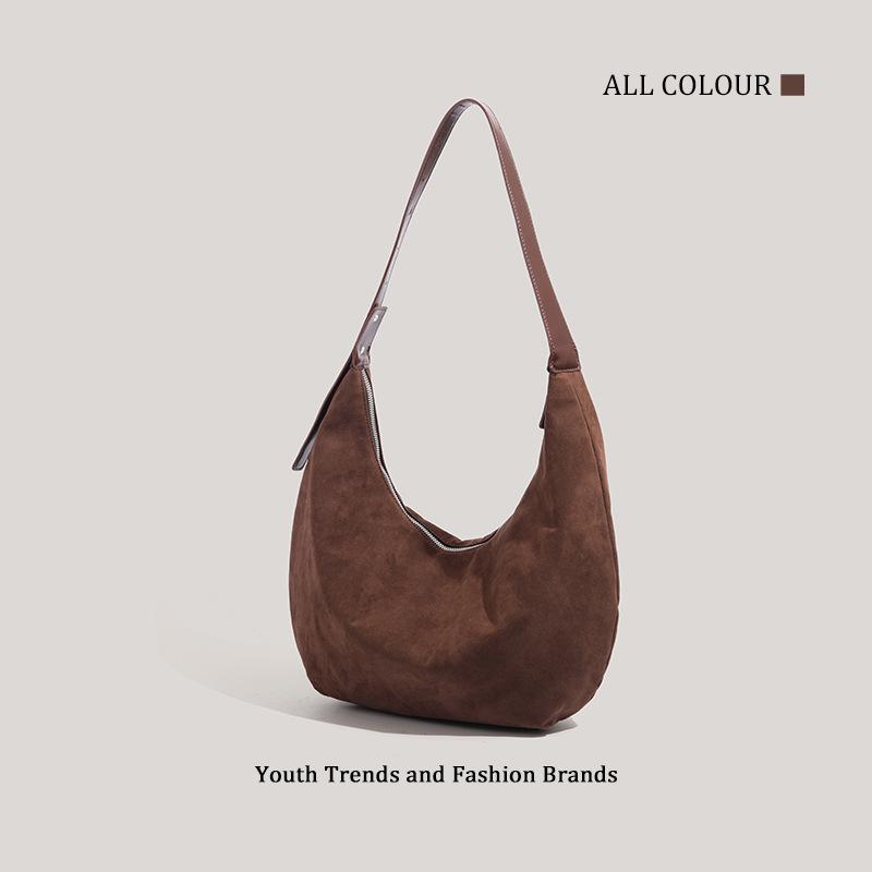 Fashion Retro Underarm Matte Texture Women's Bag Autumn and Winter New Trendy Shoulder Bag Large Capacity