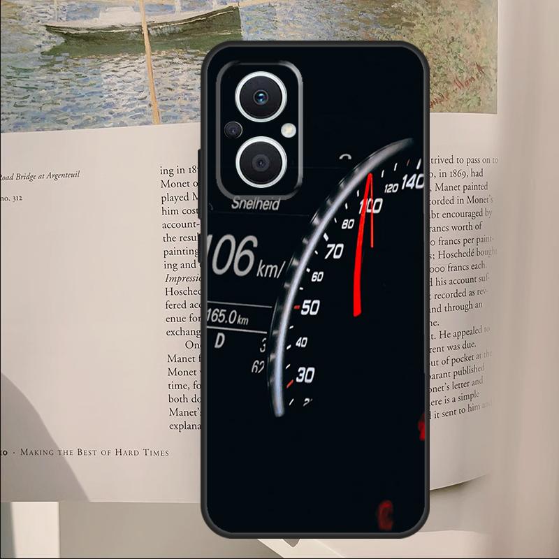 

Cool Retro Speedometer Cover For OPPO Reno 14F 11F 12F 13F 10 11 12 13 14 Pro 7 8 Lite OPPO Find X6 X8 X9 Pro Case OPPO Reno12