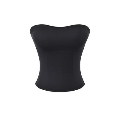 Top de tirantes sin tirantes estilo Kardashian color nude con almohadillas en el pecho y alta elasticidad para mujer