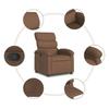 Relaxation Armchair In Brown Fabric