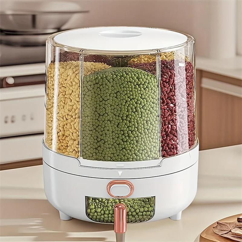 Household Grains Storage Rotary Rice Bucket Insect-proof and Moisture-proof Rice Storage Tank Household Sealed Rice Storage Box