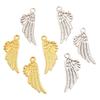 Two-Tone Alloy Wing Pendant for DIY Jewelry: Bracelet & Necklace Accessory