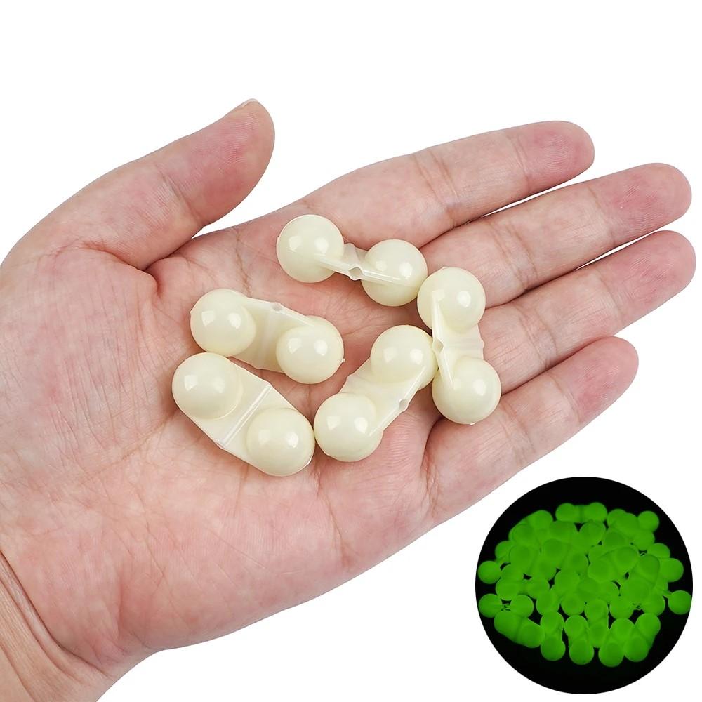 25Pcs Fishing Double Rattle Beads Catfish Rig Rattle Bell Beads Fishing Attractor Bell Beads Accessories