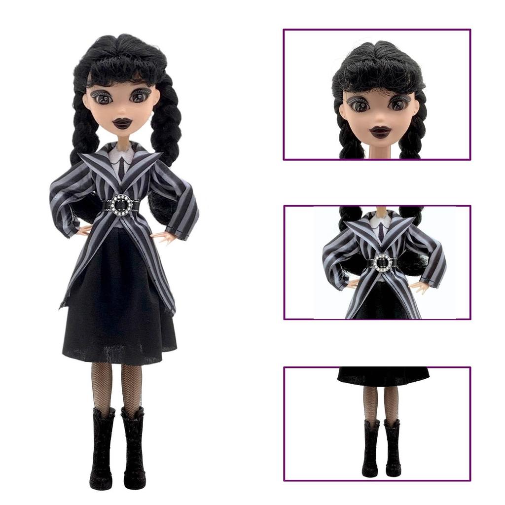11.5 Inch Doll With Gift Box Black Dress Heels And Hair Perfect Toy Gift For Girls And Fans
