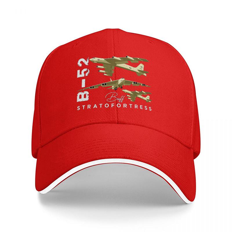 

B Stratofortress Aircraft Embroidered Baseball Cap Military Aviation Design Black Hat with Gold Plane Graphics Adjustable