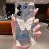 For Techno Pova 5 LH7n 5Pro LH8n Phone Case Tecno Pova 5 Pro Case Clear Luxury Fashion Butterfly Flowers Soft TPU Silicone Cover