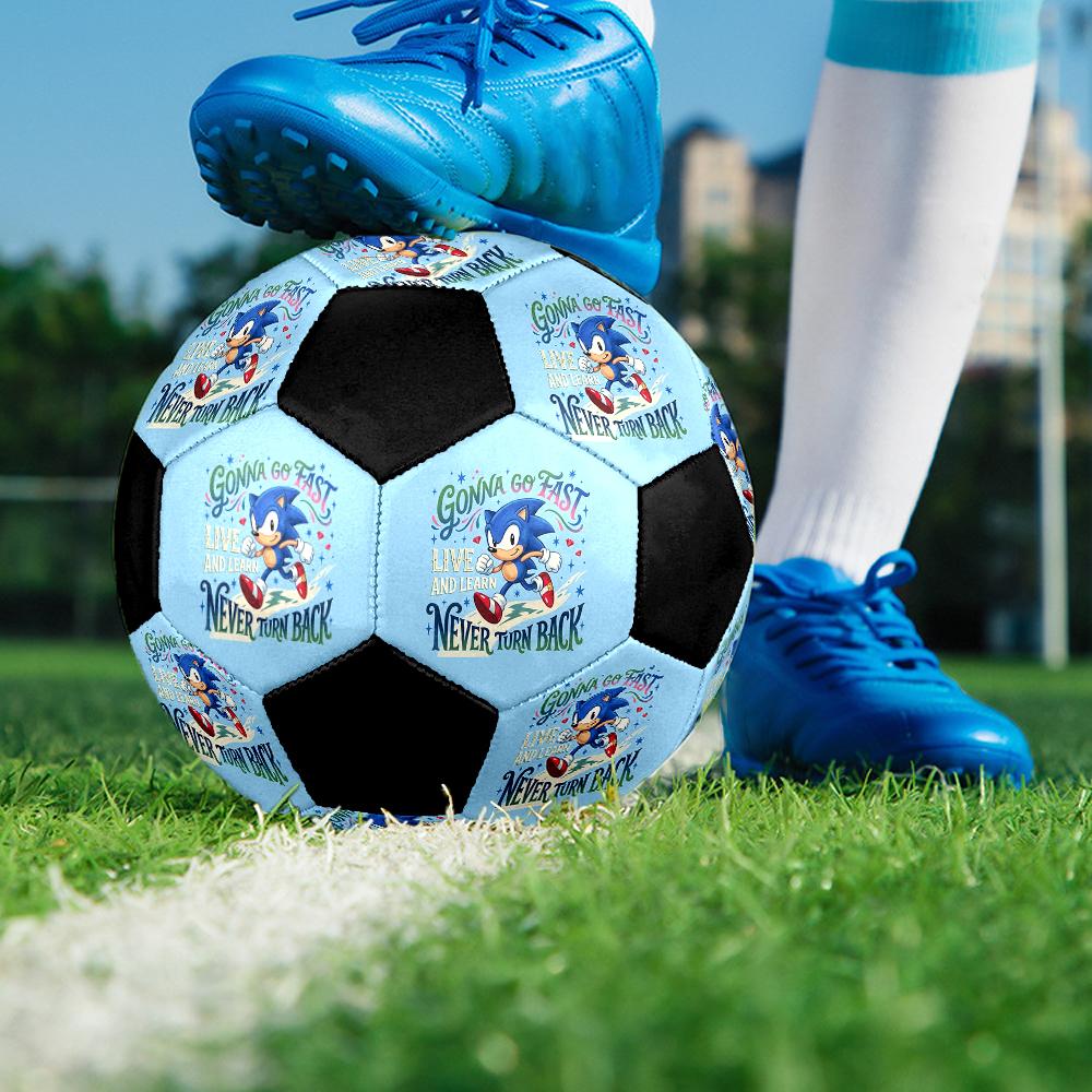 1pc Sonic the Hedgehog Football Soccer Ball Size 5 Indoor Soccer Ball Fashion Colorful Backyard Game -Great For Sports Fans Gift HE41