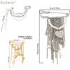1PC Broche de Pin con Cadena Metálica Exagerada y Cadena de Borlas de Moda Para Mujer Nuevo Accesorio de Joyería con Pin Fijo para Traje Camisa