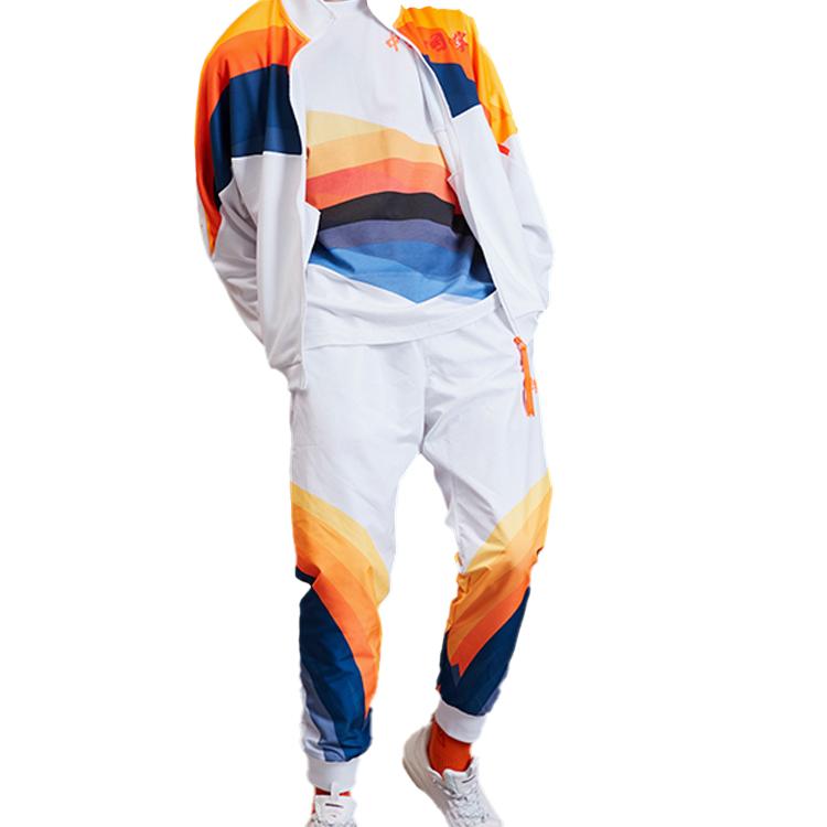 Li Ning Knitted Sweatpants Men's White Moderate Cuffed Pants AYKP653-2