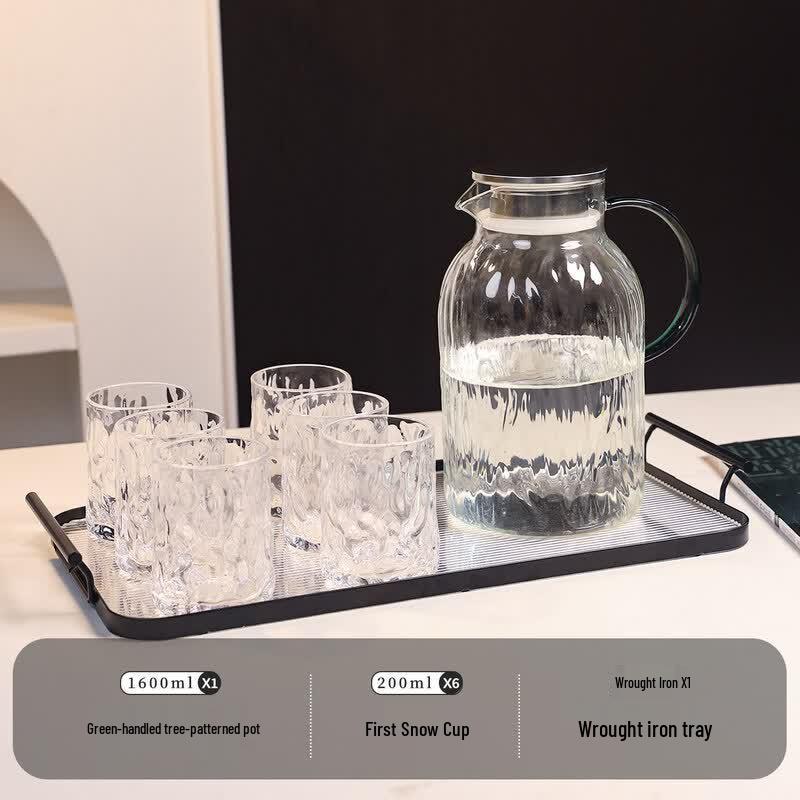 ZISIZ 2L Heat-Resistant Glass Water Pitcher